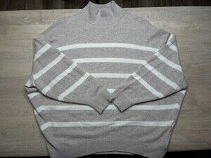 Hatch The Estella Cashmere Turtleneck Cream White Striped Size 1 or Small
